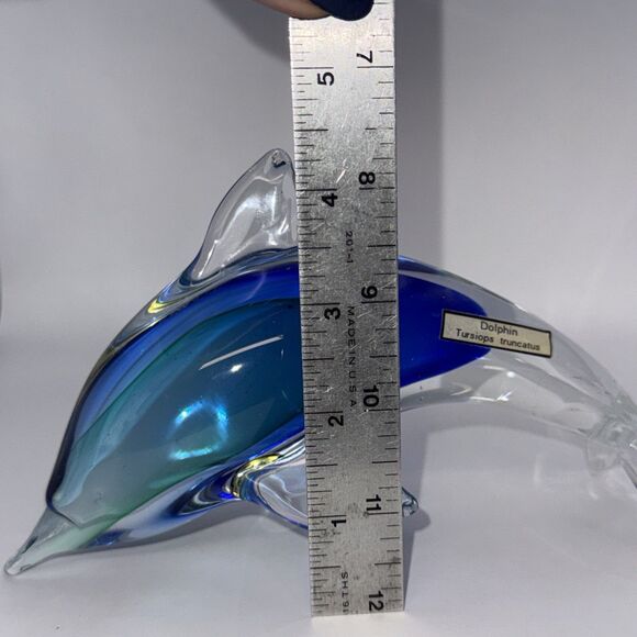 Vinci Sculptured Glass Collectibles Dolphins - Picture 7 of 8